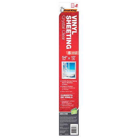 Frost King Clear Vinyl Sheeting Roll for Door & Windows, 12 ft. x 5 mil FR6059